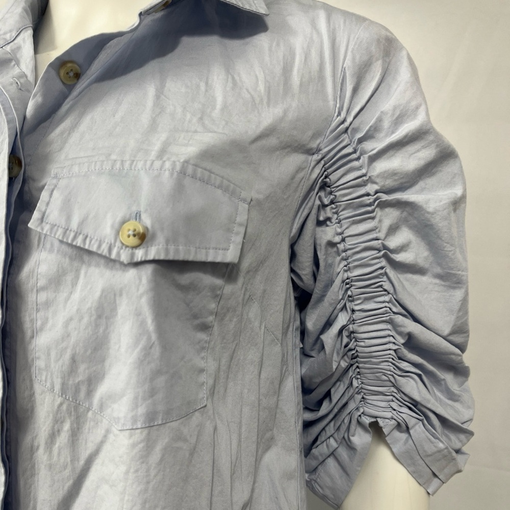 Maeve x Anthropologie Light Blue Button Down Shirt - Picture 2 of 7